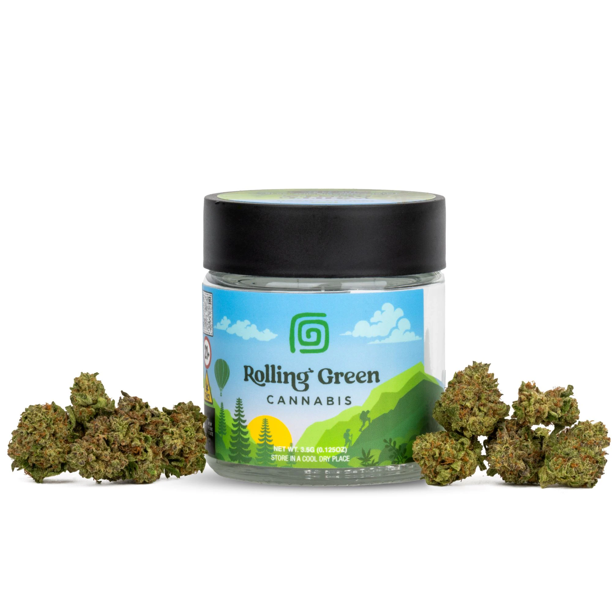 Rolling Green Cannabis - Rolling Green - Kush Cake - 28.03% THC - 3.5g - Dry Flower Main Image