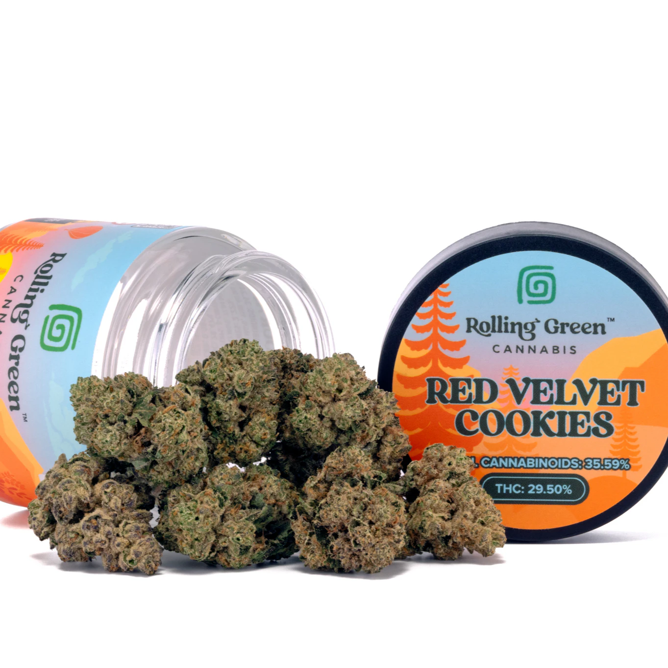 Rolling Green Cannabis - Rolling Green - Red Velvet Cookies - 29.5% THC - 3.5g - Dry Flower Main Image