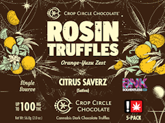 Orange Yuzu Zest Dark Chocolate Truffles | 5pc 100mg (THC) (Live Hash Rosin)