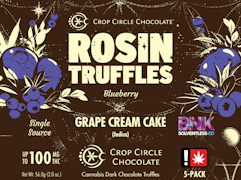 Blueberry Dark Chocolate Truffles | 5pc 100mg (THC) (Live Hash Rosin)