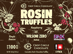 Raspberry Dark Chocolate Truffles | 5pc 100mg (THC) (Live Hash Rosin)