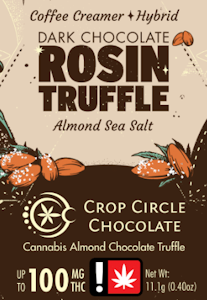 CROP CIRCLE CHOCOLATES - Almond Sea Salt Dark Chocolate Truffle | 100mg (THC) (Live Hash Rosin)
