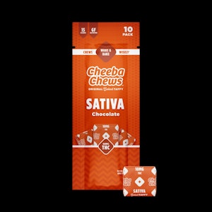 CHEEBA CHEWS - CHEEBA CHEWS | Chocolate | Sativa | Wake and Bake | 10Pk 100mg