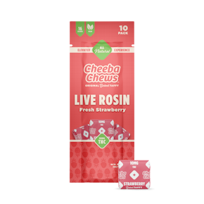 Cheeba Chews | Live Rosin Strawberry Taffy | 100mg
