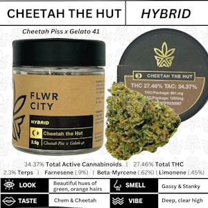 FLWR CITY COLLECTIVE - FLWR City - Cheetah the Hut - 3.5g - Flower
