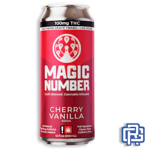 MAGIC NUMBER - Cherry Vanilla Nano Soda | 12oz 100mg (THC)