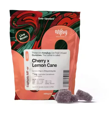 MFNY - Cherry x Lemon Cane Live Rosin Gummies - 100MG Main Image