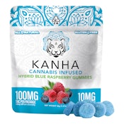 Blue Raspberry Gummies - Hybrid - 10pcs - 100mg [Kanha]