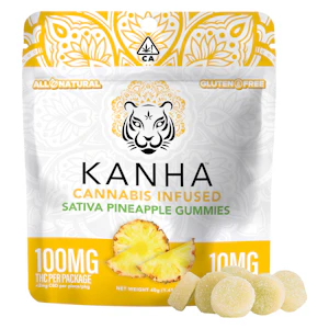 Kanha - Pineapple Gummies - Sativa - 10pcs - 100mg [Kanha]