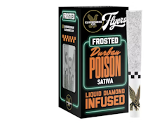 CLAYBOURNE - Infused Prerolls - Durban Poison - Frosted Flyers - 2PK - 1G