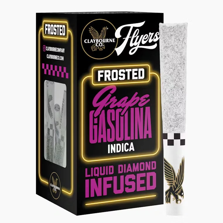 Claybourne Co. - CLAYBOURNE - Infused Prerolls - Grape Gasolina - Frosted Flyers - 5PK - 2.5G Main Image