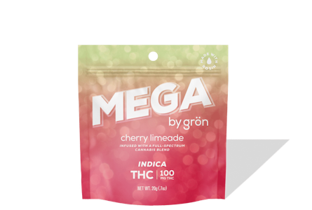 Grön Edibles - Gron | Edible | Gummies -Mega Cherry Limeade | 100mg, 1