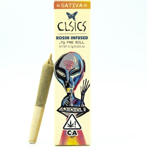 CLSICS - Blue Crack .7g Live Rosin Infused Pre-Roll - CLSICS