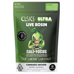 CLSICS - CLSICS - Edible - Call of Focus - Sativa - Live Rosin Gummies - 10PK - 100MG