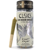 Ghost Vapor 2.5g 5 Pack Rosin Infused Pre-Rolls - CLSICS