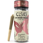 Sweet Tooth 2.5g 5 Pack Live Rosin Infused Pre-Rolls - CLSICS