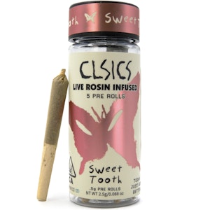 CLSICS - Sweet Tooth 2.5g 5 Pack Live Rosin Infused Pre-Rolls - CLSICS
