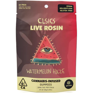 CLSICS - Watermelon Haze 100mg 10 Pack Live Rosin Gummies - CLSICS