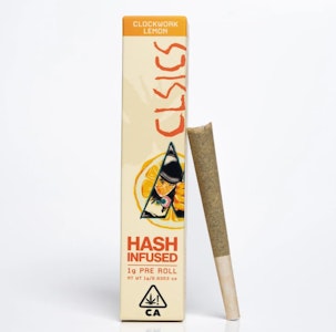 CLSICS - CLSICS Hash Infused Preroll 1g Clockwork Lemon 