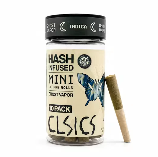 CLSICS - CLSICS Hash Infused 10pk Prerolls 3g Ghost Vapor Main Image