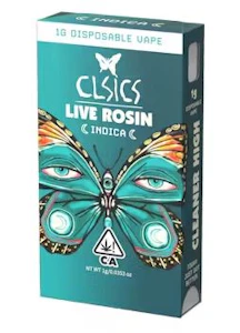 CLSICS - CLSICS Live Rosin All-In-One Vape 1g Ghost Vapor