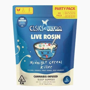 CLSICS - CLSICS: Midnight Cereal Killer CBN Live Rosin Gummies Party Pack 20-Piece/100mg (I)