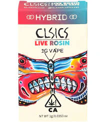 CLSICS Rosin & Rosin Infused Pre Rolls - Tropicana Punch - LIVE ROSIN VAPE CARTRIDGE 1g Main Image