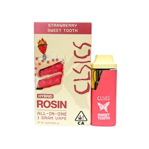 CLSICS - ROSIN AIO - STRAWBERRY SWEET TOOTH 1G - CLSICS