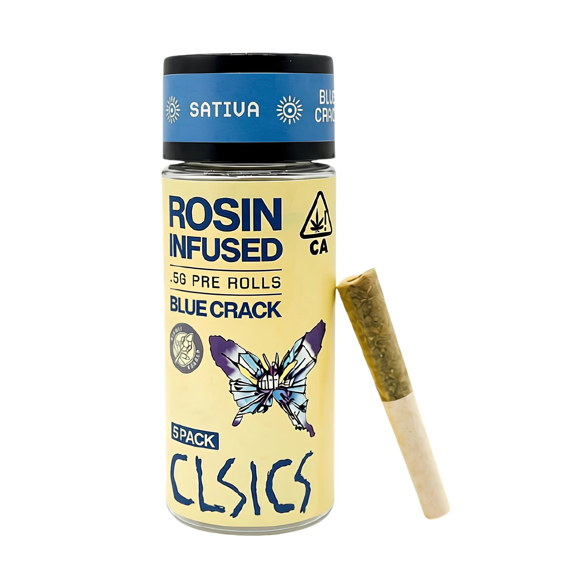 CLSICS - CLSICS | Blue Crack | Rosin Infused Pre-Roll Pack | [2.5g] 5pk | Sativa Main Image