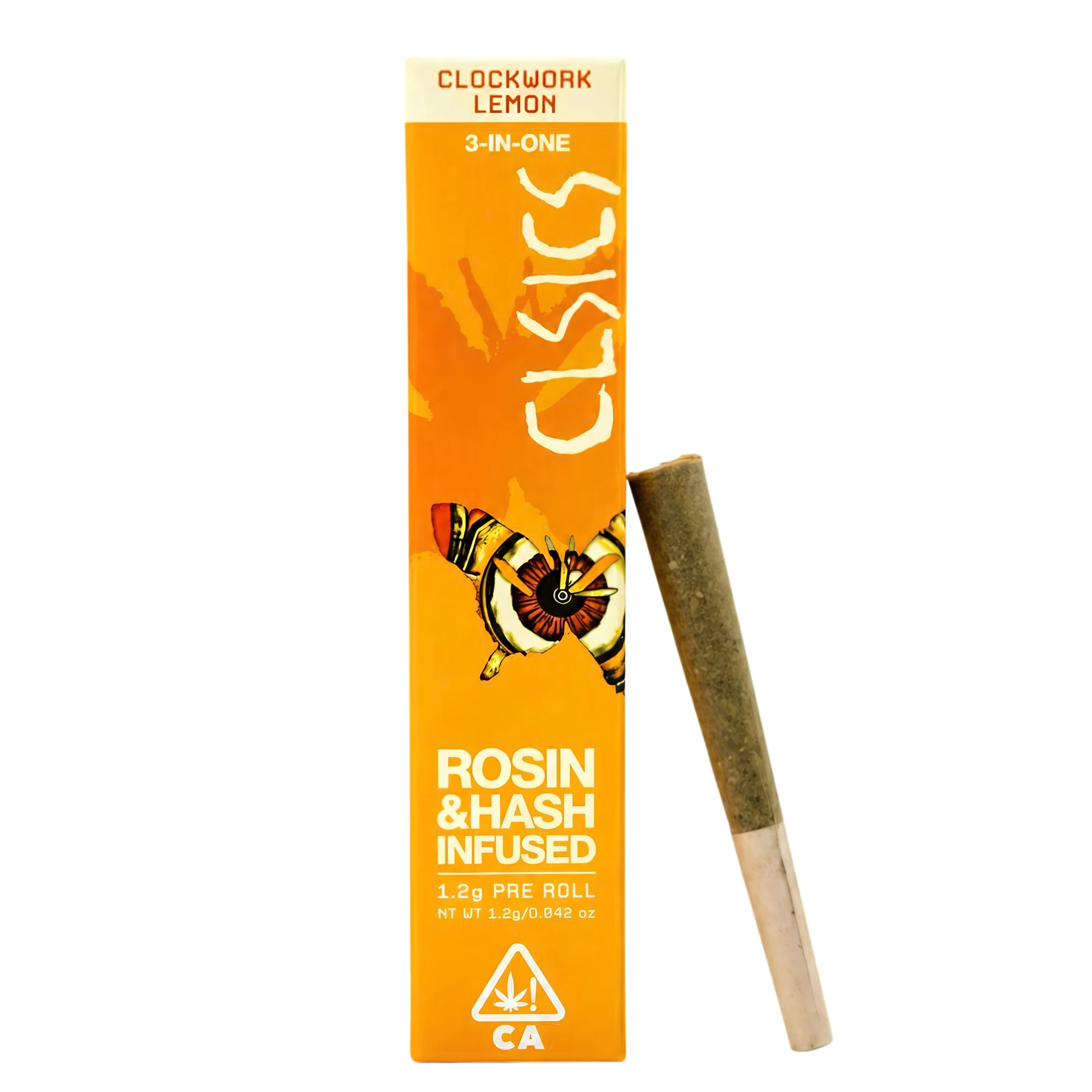 CLSICS - CLSICS Trifecta | Clockwork Lemon | Rosin & Hash Infused Pre-Roll | [1.2g] | Sativa Main Image