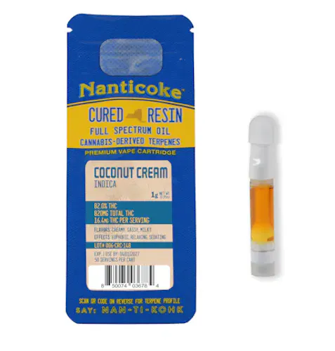Coconut Cream 1g 510 Cart - Vape