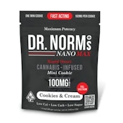 Dr. Norms NANO | Cookies & Cream MAX Cookie | Baked Goods | [100mg] 1pk | Hybrid