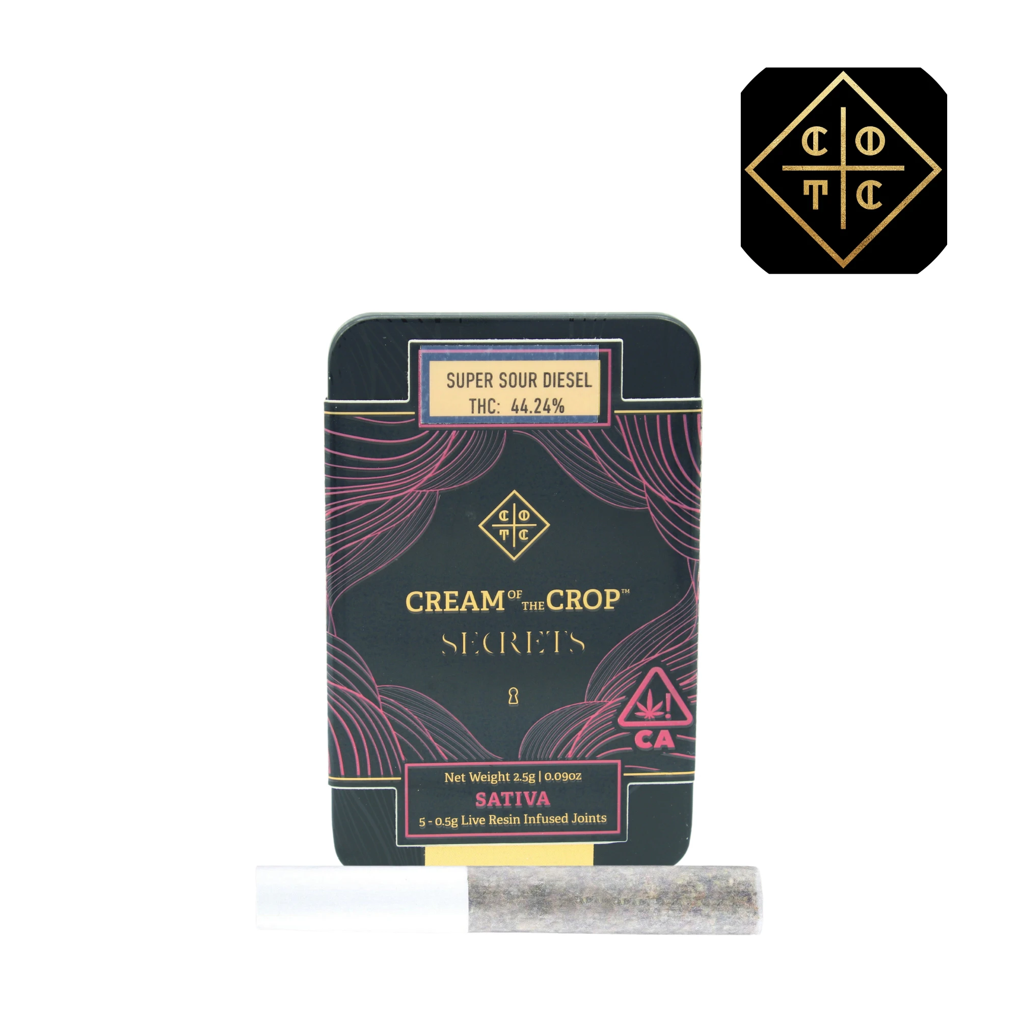 Cream Of The Crop. - Super Sour Diesel Live Resin Infused Pre-Roll Pack (5pk) Main Image