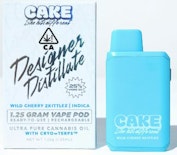 Cake Designer Distillate All-In-One Vape 1.25g Wild Cherry Zkittlez