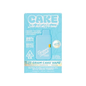 CAKE SHE HITS DIFFERENT - AIO - PINEAPPLE PARADISE 1.25G - CAKE SHE HITS DIFFERENT