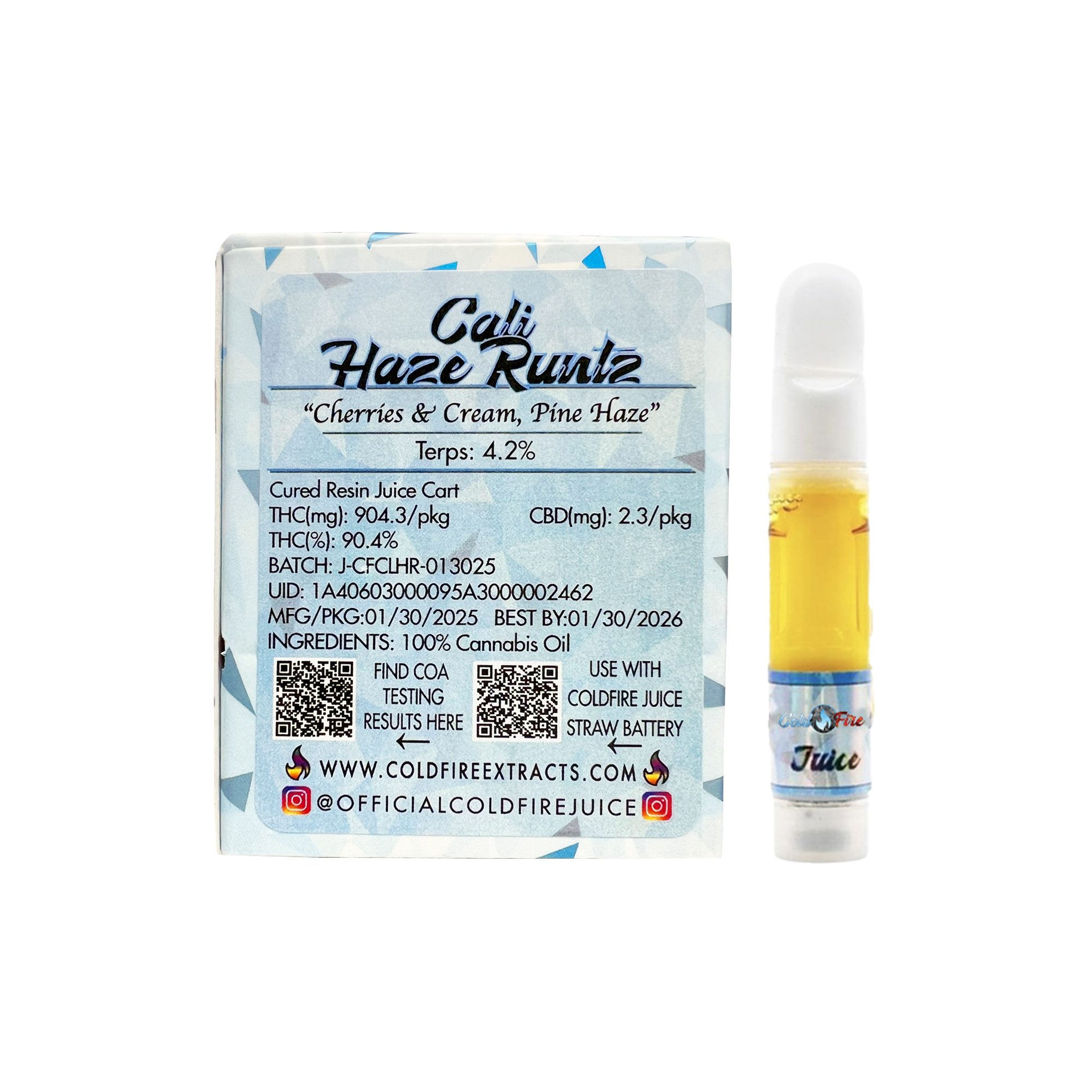 ColdFire Cali Haze Runtz Live Juice Cartridge 1.0g