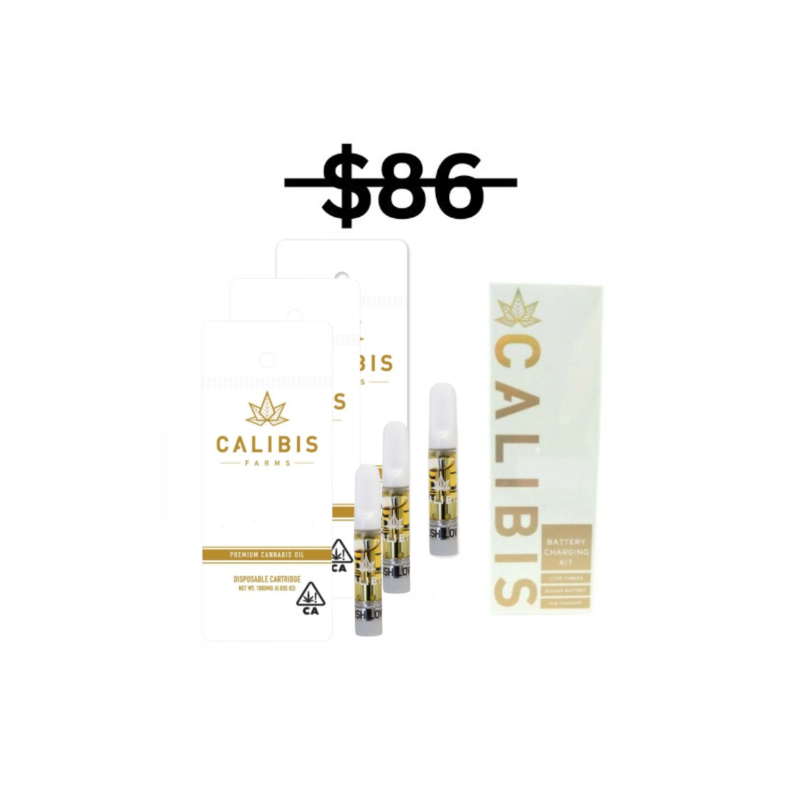 Calibis Variety BUNDLE | 3x High Potency Vapes + 1x White Battery | Calibis Farms