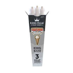 King Palm | Hemp Cones | California Cream | King Size | 3 pack
