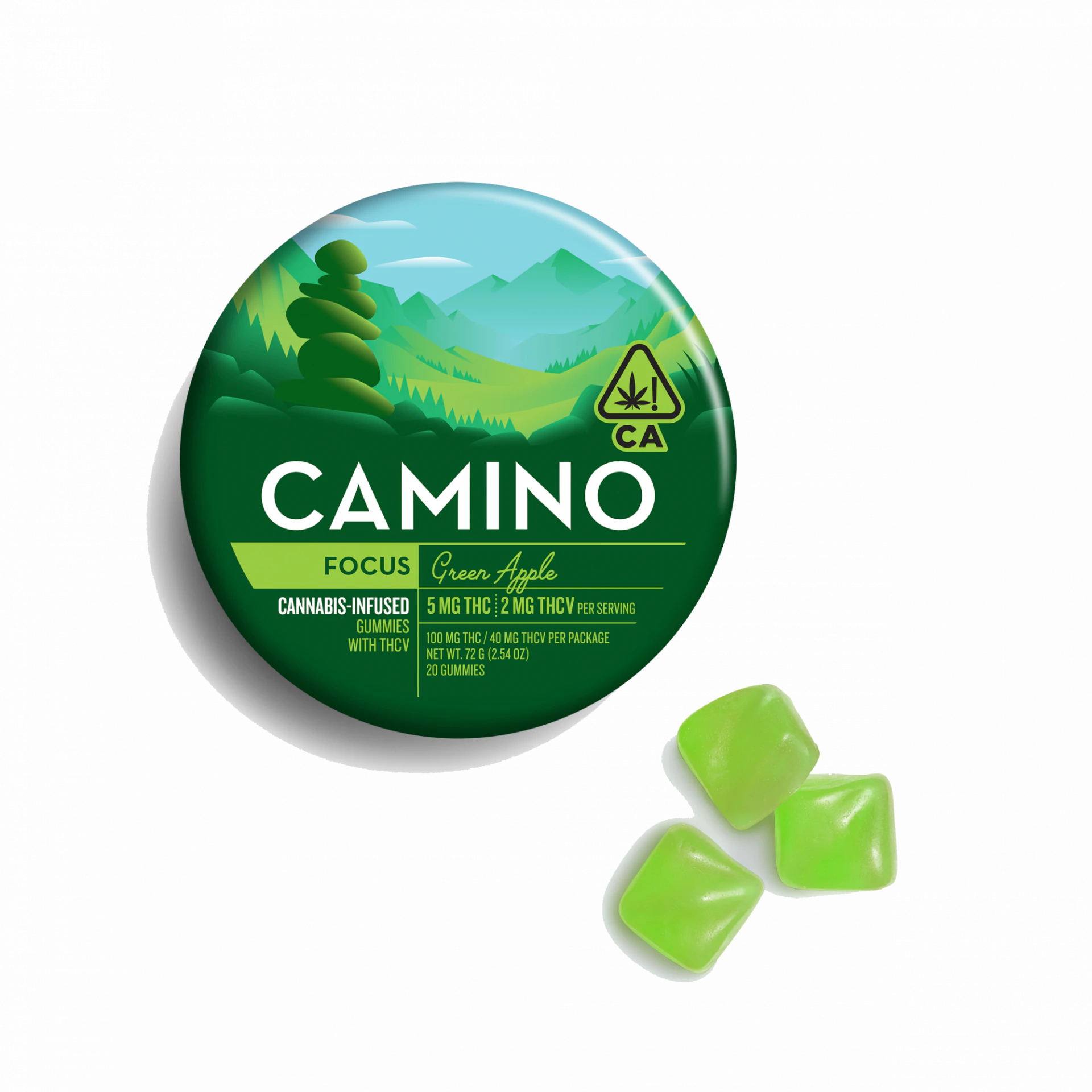 Camino - [Camino] THCV Gummies - 5:2 - Green Apple Main Image