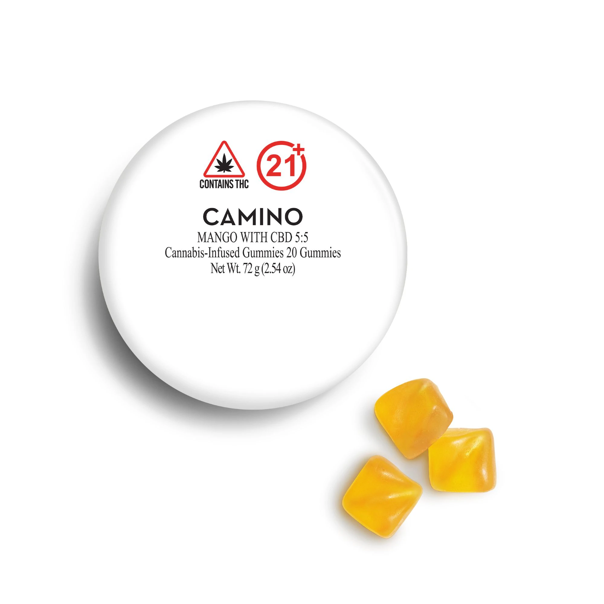 Camino - Camino Mango with CBD 5:5 Cannabis-Infused Gummies 00093 Main Image