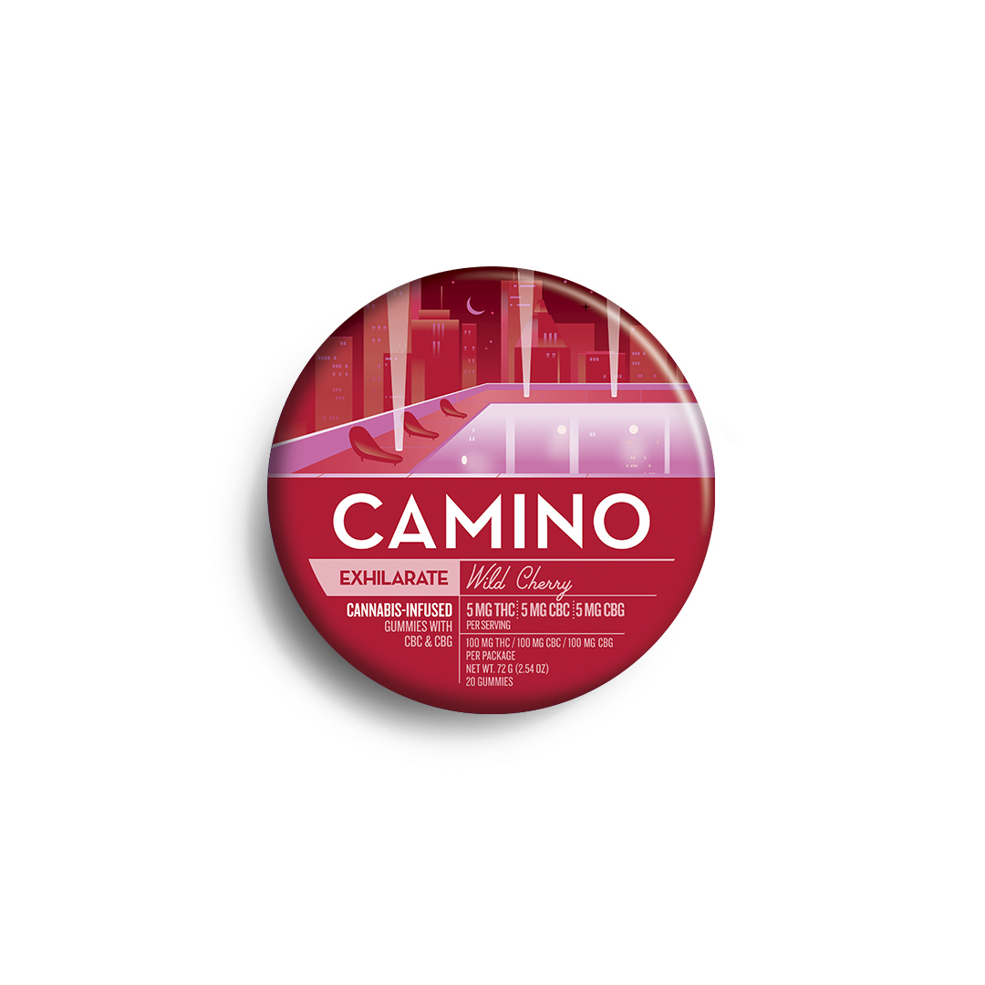 Camino | Exhilarate - Wild Cherry | 5mg THC : 5mg CBC : 5