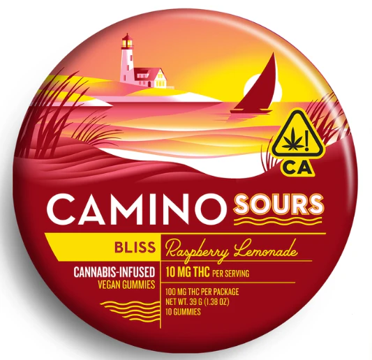 Kiva Confections - Camino Sours Gummies 100mg | Raspberry Lemonade Main Image