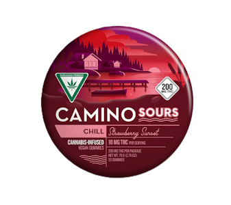 Kiva Confections - Camino Sours Gummies 100mg | Strawberry Sunset