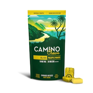 CAMINO - Camino Chews | Pineapple Paradise | Bliss | 10MG THC : 10MG CBC per piece