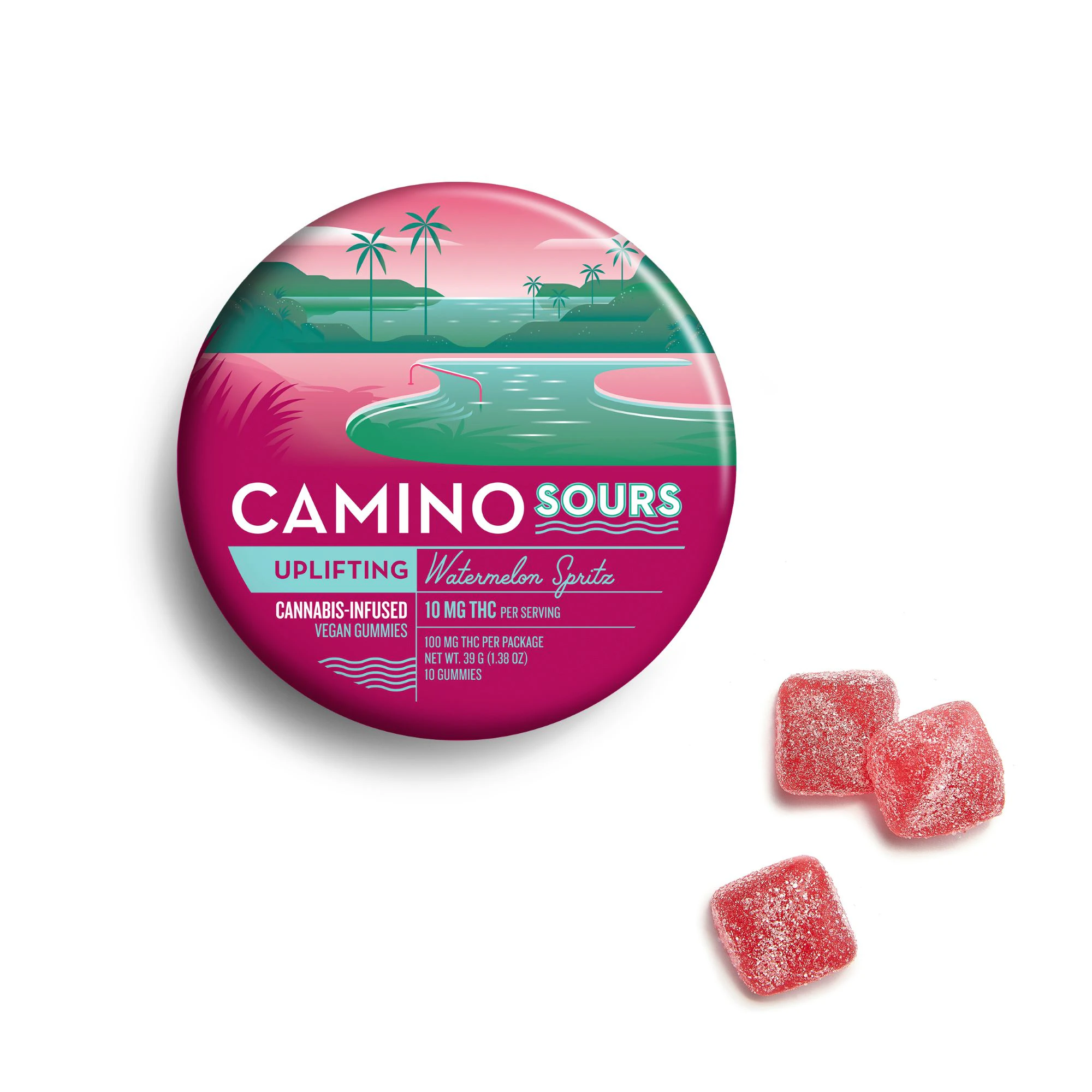 Kiva Confections - Kiva | Camino Gummies (10ct) | Sour Watermelon Spritz | 100mg Main Image