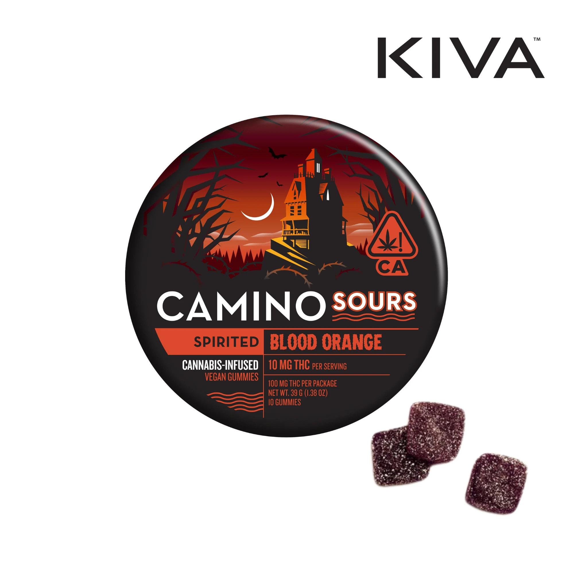 Kiva Confections - Kiva | Camino Gummies (10ct) | Sours Blood Orange | 100mg Main Image