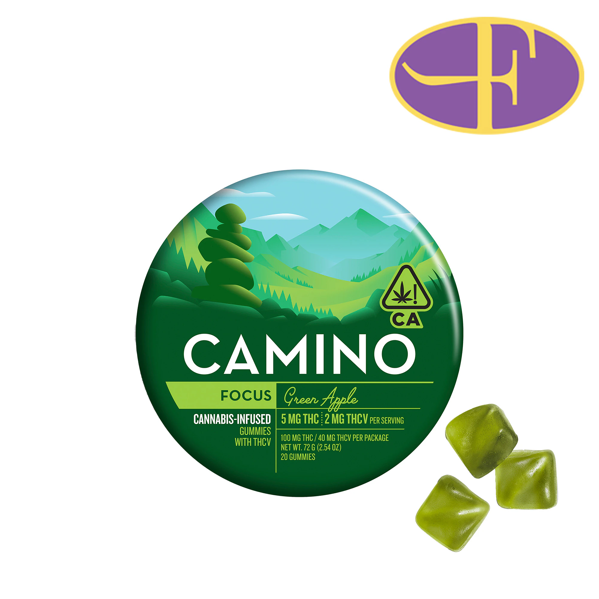 Camino - Green Apple THCv Gummies (5:2) Main Image