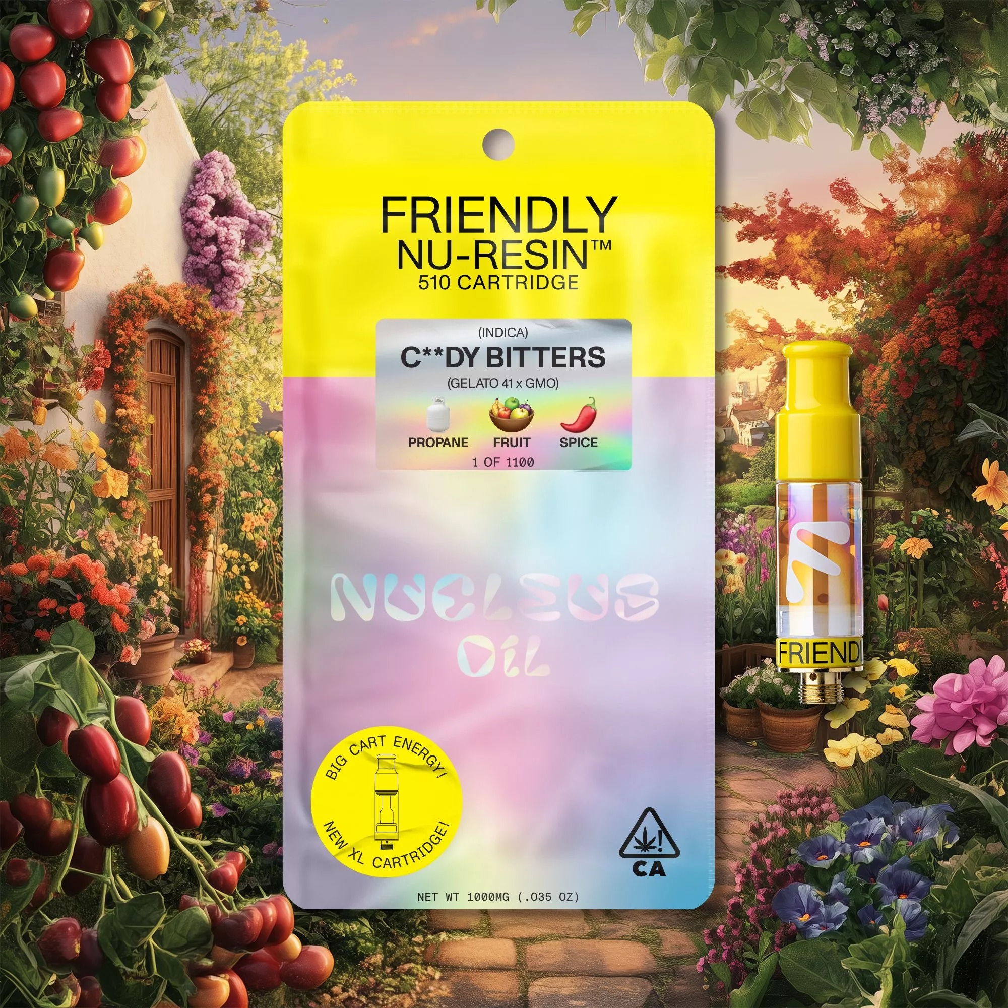 Friendly Brand C**dy Bitters Nucleus Cured Resin Cartridge 1.0g