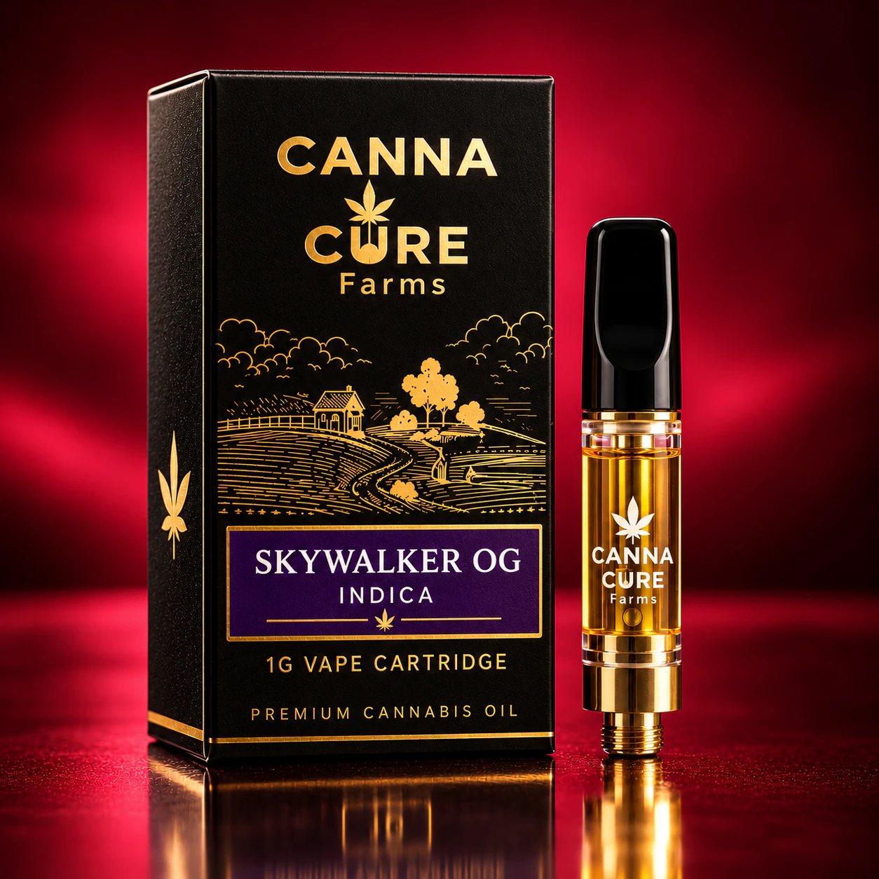 Canna Cure Farms LLC - Canna Cure | 1g Vape Cartridge | Skywalker OG | Indica Main Image
