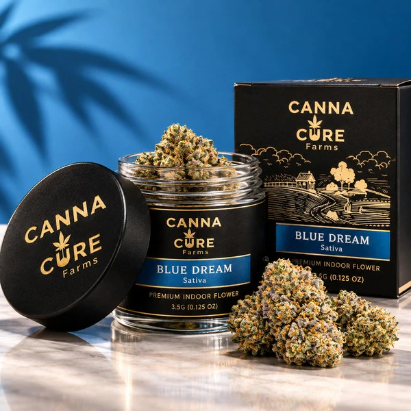 Canna Cure Farms LLC - Canna Cure | 3.5g Flower Jar | Blue Dream | Sativa Main Image